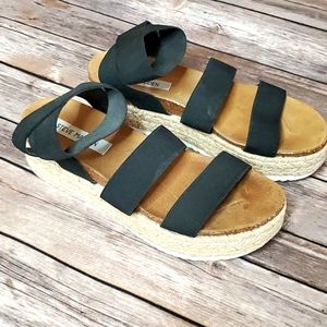 Steve Madden Sandals, 8, Black, worn once